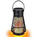 Outdoor Bluetooth Speaker with Flame Atmosphere, Led Waterproof Wireless Torch Speaker, Stereo Sound, Cool Gadgets for Camping, Yard, Party, Home