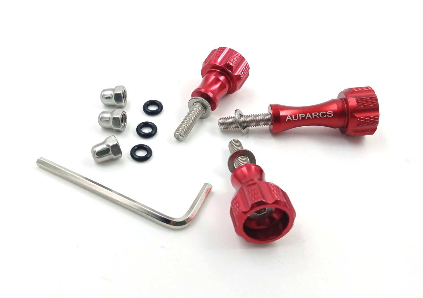 KUDASN Aluminum Alloy 3pcs Thumb Screw Bolts, Tripod/Monopod Mount for GoPro Hero 12, 11, 10, 9, 8, 7, 6, 5, 4, 3+, 3, 2, 1 HD,DJI, AKASO Campark