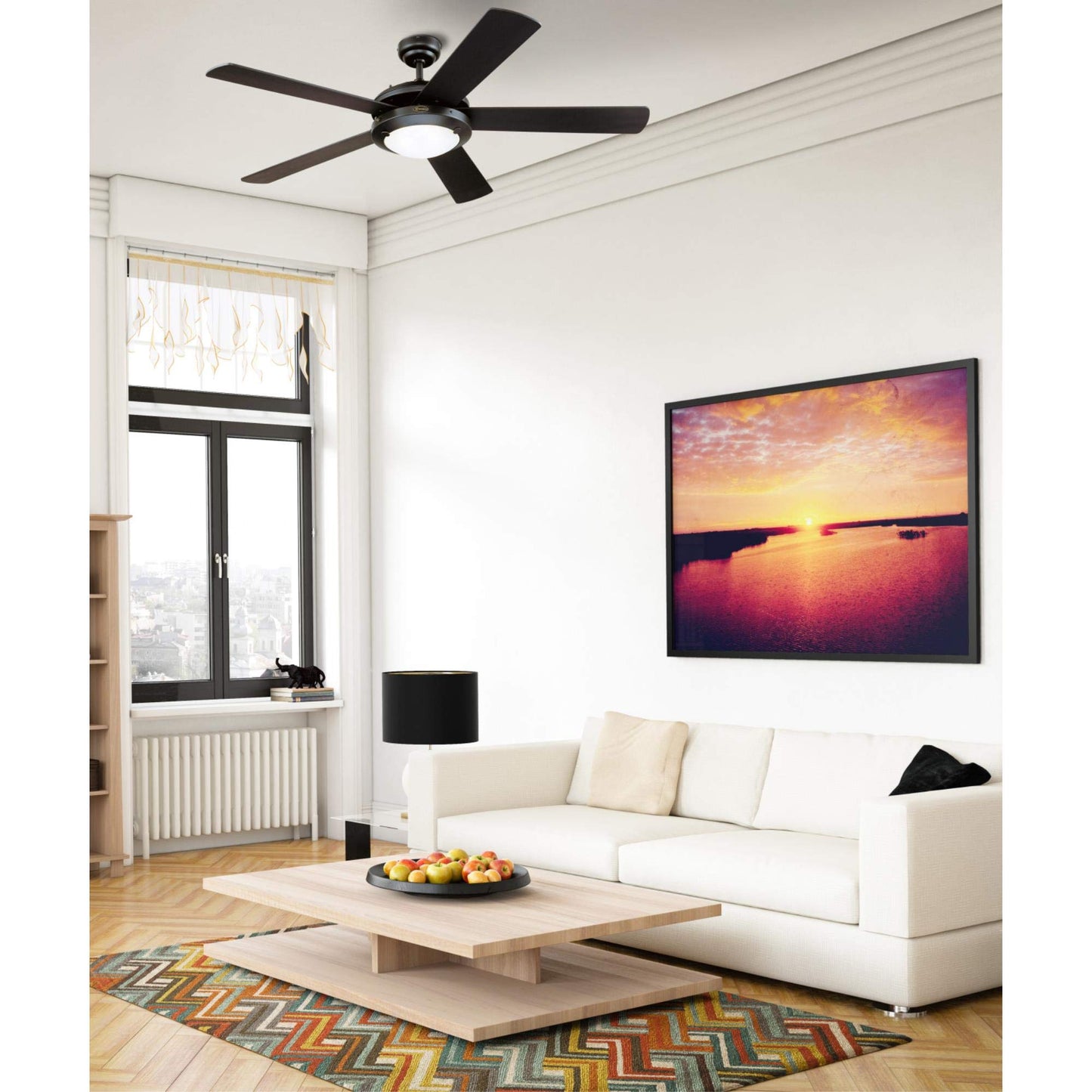 Westinghouse 7224200 Comet LED Ceiling Fan with Light, 52-Inch, Matte Black