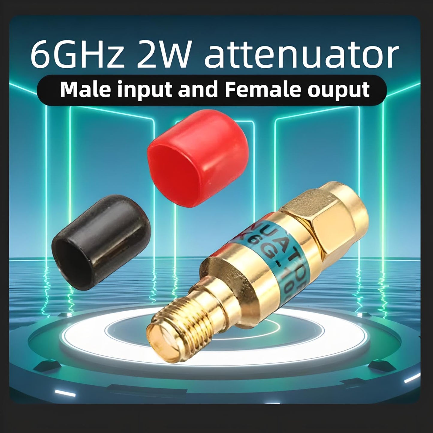 BECEN 2 Watt 30db Fixed Attenuator - SMA Male to Female DC to 6Ghz 50Ohm