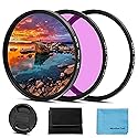 40.5mm Filter Kit Universal UV CPL FLD Filter Set Protection Filter Circular Polarizing Fluorescent with Lens Cap Replacement for Nikon Sony Pentax
