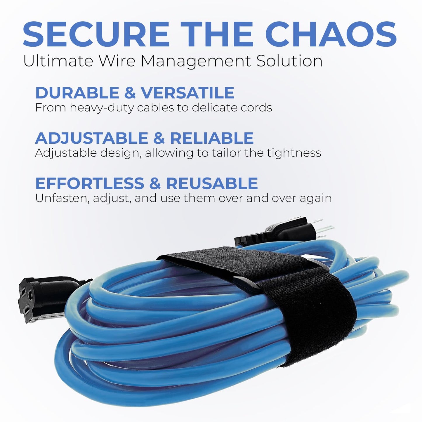 Reusable Cinch Straps 20" x 1" - Premium Multipurpose Quality Hook and Loop Safety Straps (15 Pack) (20 inch)