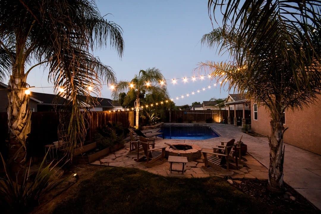 VOLT Indoor/Outdoor 120V 50FT E26 LED Bistro String Lights (Black) Hanging Globe Lights for Trees, Porch, Deck, Lanai, Patio, Garden, Yard, Balcony or