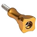 Fotodiox GoTough 35mm Gold Metal Thumbscrew Compatible with GoPro HERO3, HERO3+, HERO4, HERO5, HERO6, HERO7 2-Prong Mounting System Pro