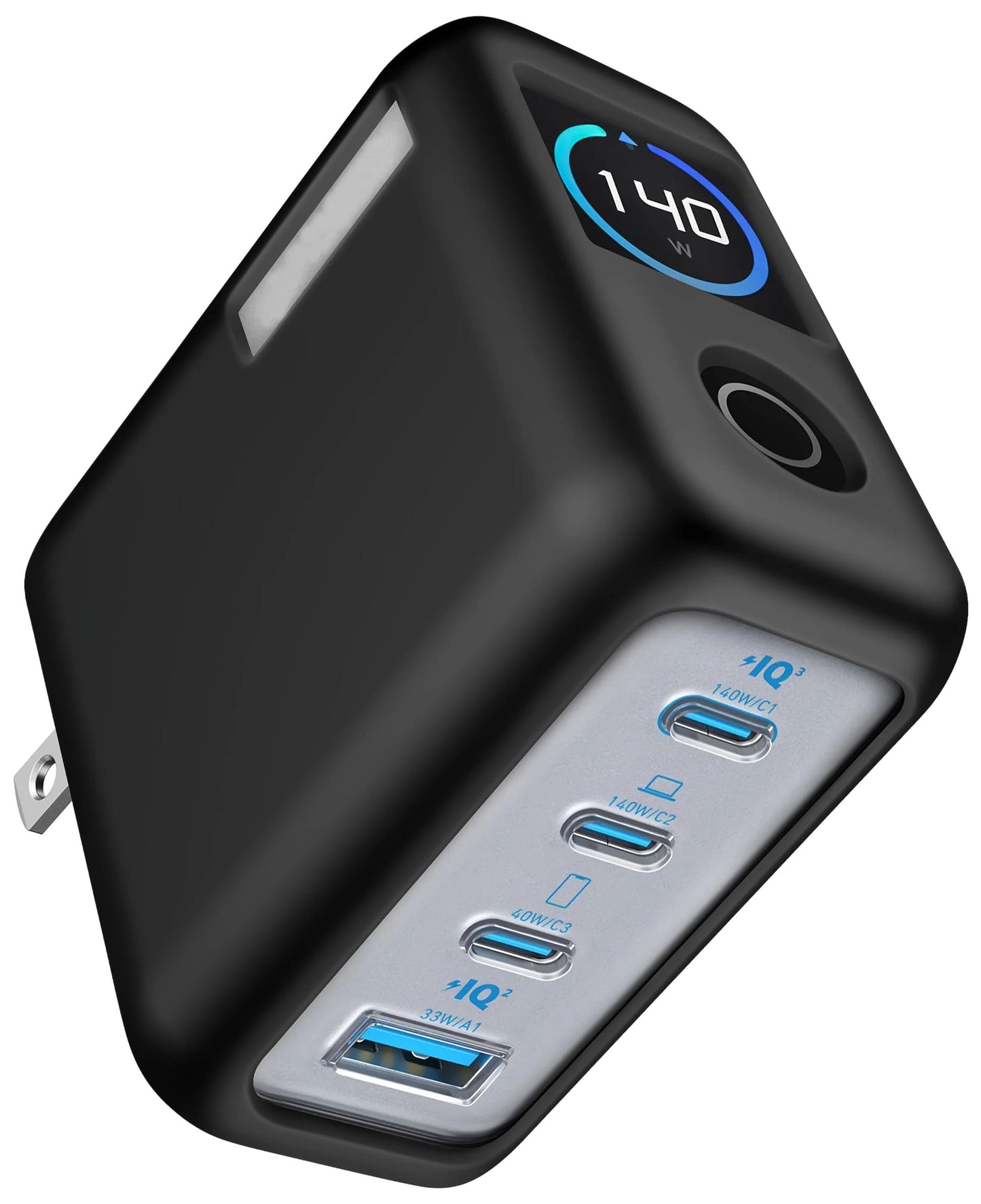 Geiomoo Soft Silicone Case for Anker Zolo 140W, Flexible Scratch Resistant Cover (Black)