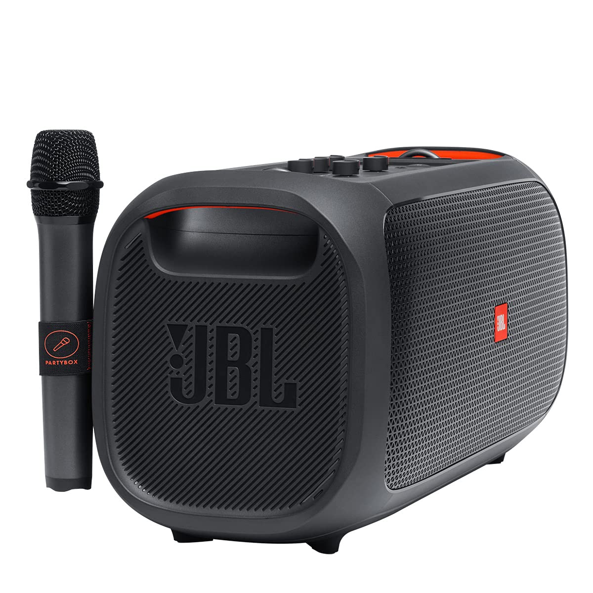 JBL PartyBox On-The-Go Powerful Portable Bluetooth Party Speaker with Dynamic Light Show, black