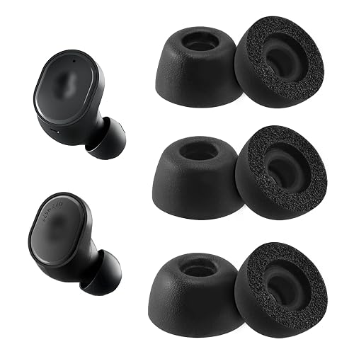 NANLANFAN Replacement Foam Ear Tips for Skullcandy Sesh ANC/Sesh Evo/Sesh ANC XT, Ultimate Comfort, 3 Pairs (S/M/L)