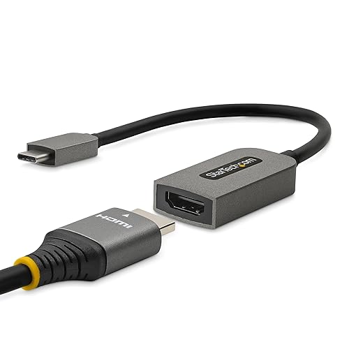 StarTech.com USB-C to HDMI Adapter, 4K 60Hz Video, HDR10, USB-C to HDMI Monitor Dongle, USB4 / Thunderbolt Compatible