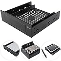 Akasa 3.5" Device/SSD/HDD Adapter | 5.25" to 3.5" Bay Adapter | 2.5/3.5 Inch Hard Drive Enclosure | SSD Mounting Bracket | for 5.25 inch PC Front Bay