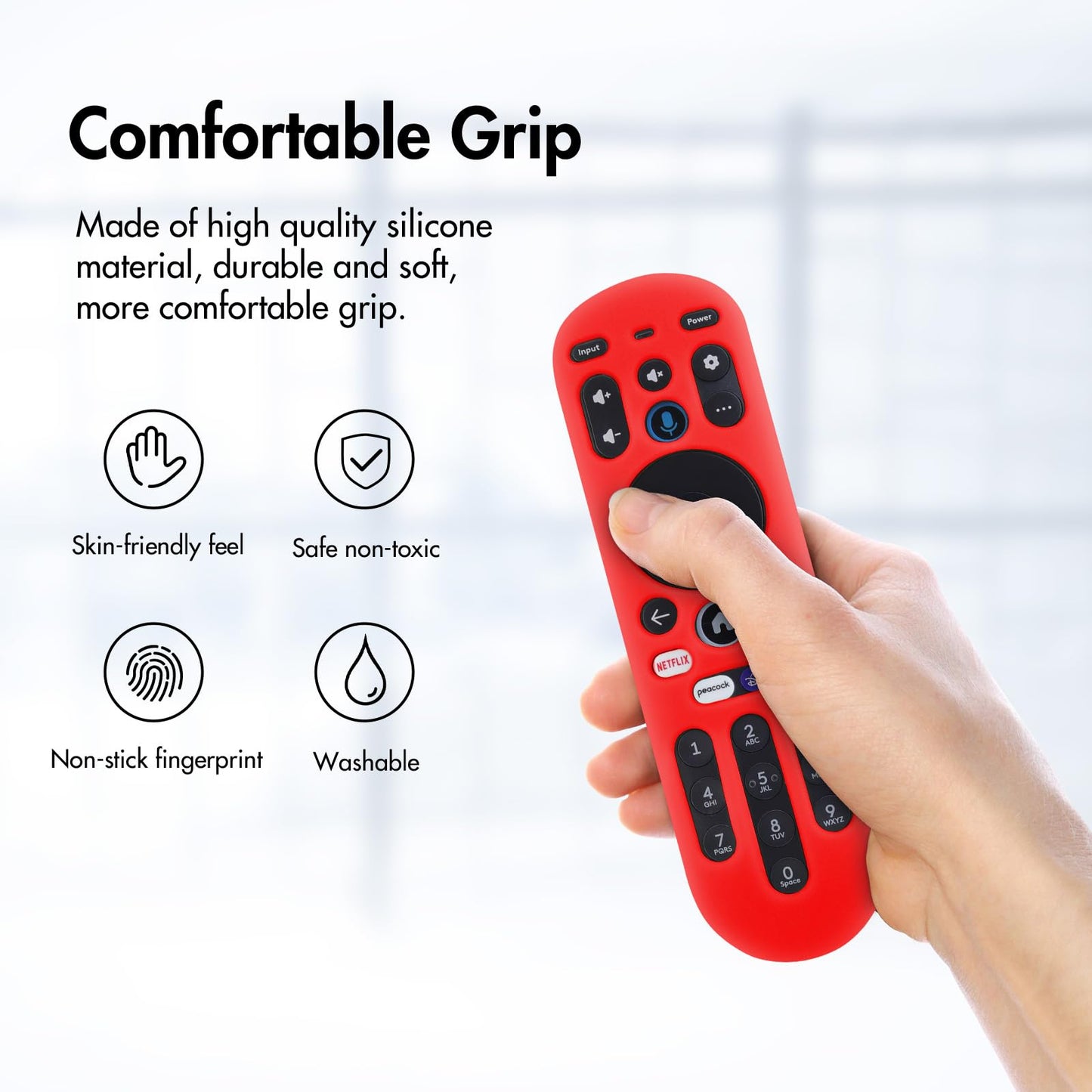 LEFXMOPHY Case Cover for Xumo MG3-R34010 Stream Box TV Remote, Silicone Protector for Pioneer Xfinity Spectrum Element 764f0000100 Remote Control