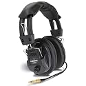 Fisher Over-Ear Stereo Headphones Black - Passive Noise Cancelling Wired Headset for Music, Gaming, Work, Travel - Comfortable, Durable, Clear Stereo