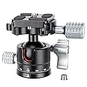 Koolehaoda Tripod Head Mini Ball Head Camera 360° Panoramic Head with 1/4" Screw Arca Type Quick Release Plate ?28mm Metal Ball Joint for DSLR Camera