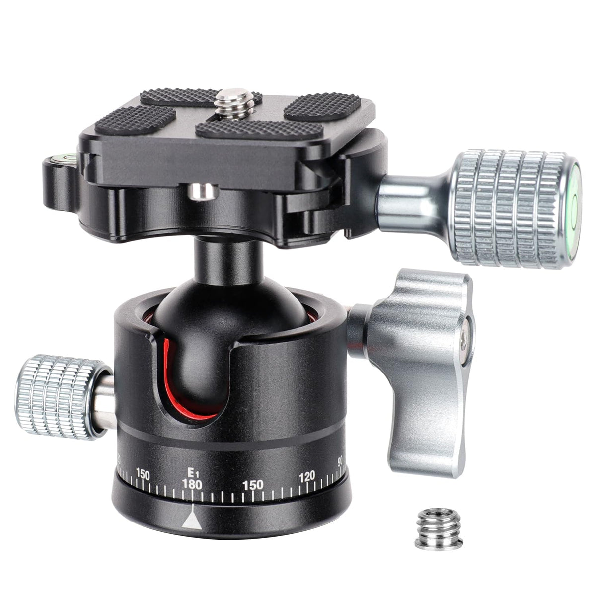 Koolehaoda Tripod Head Mini Ball Head Camera 360° Panoramic Head with 1/4" Screw Arca Type Quick Release Plate ?28mm Metal Ball Joint for DSLR Camera