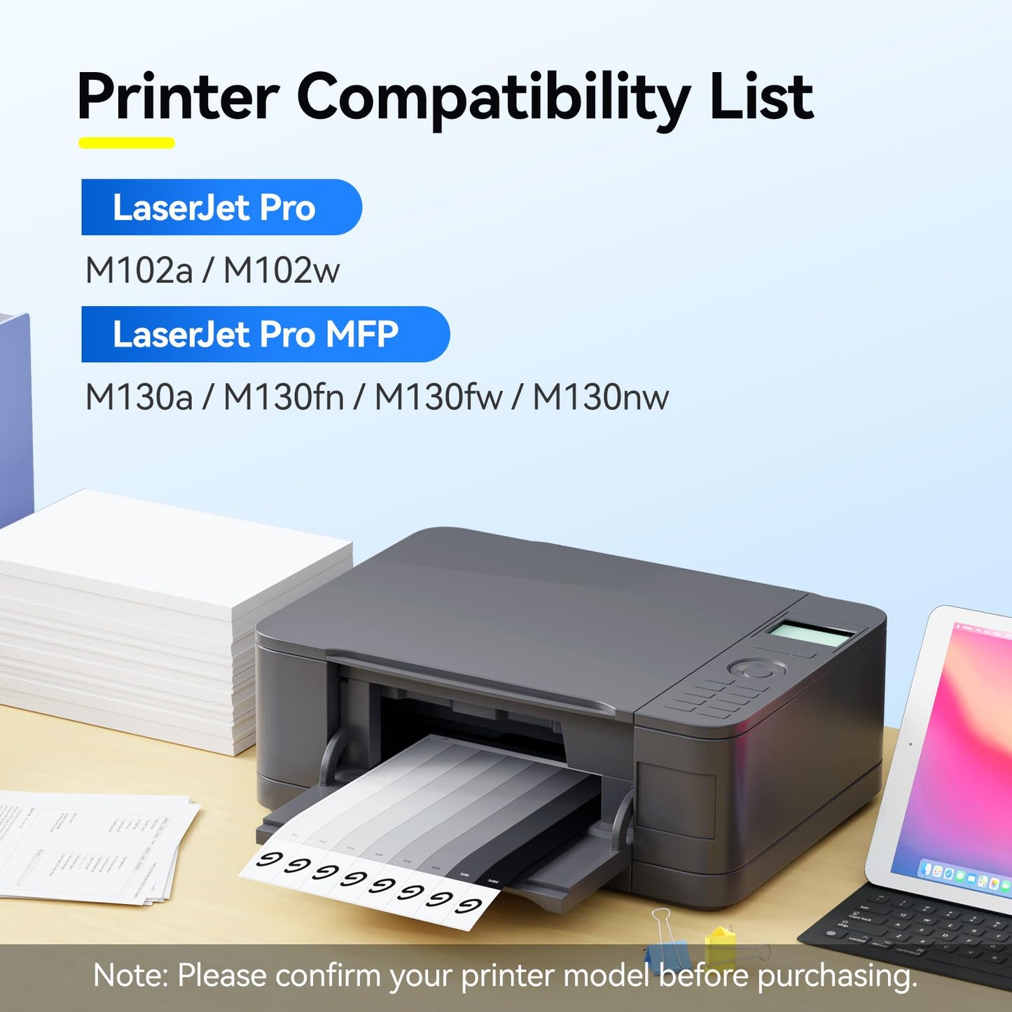 17A Black Toner Cartridge 2-Pack with Chip Replacement for HP 17A CF217A CF217X Toner Compatible for HP LaserJet Pro M102w M102a MFP M130fn M130nw