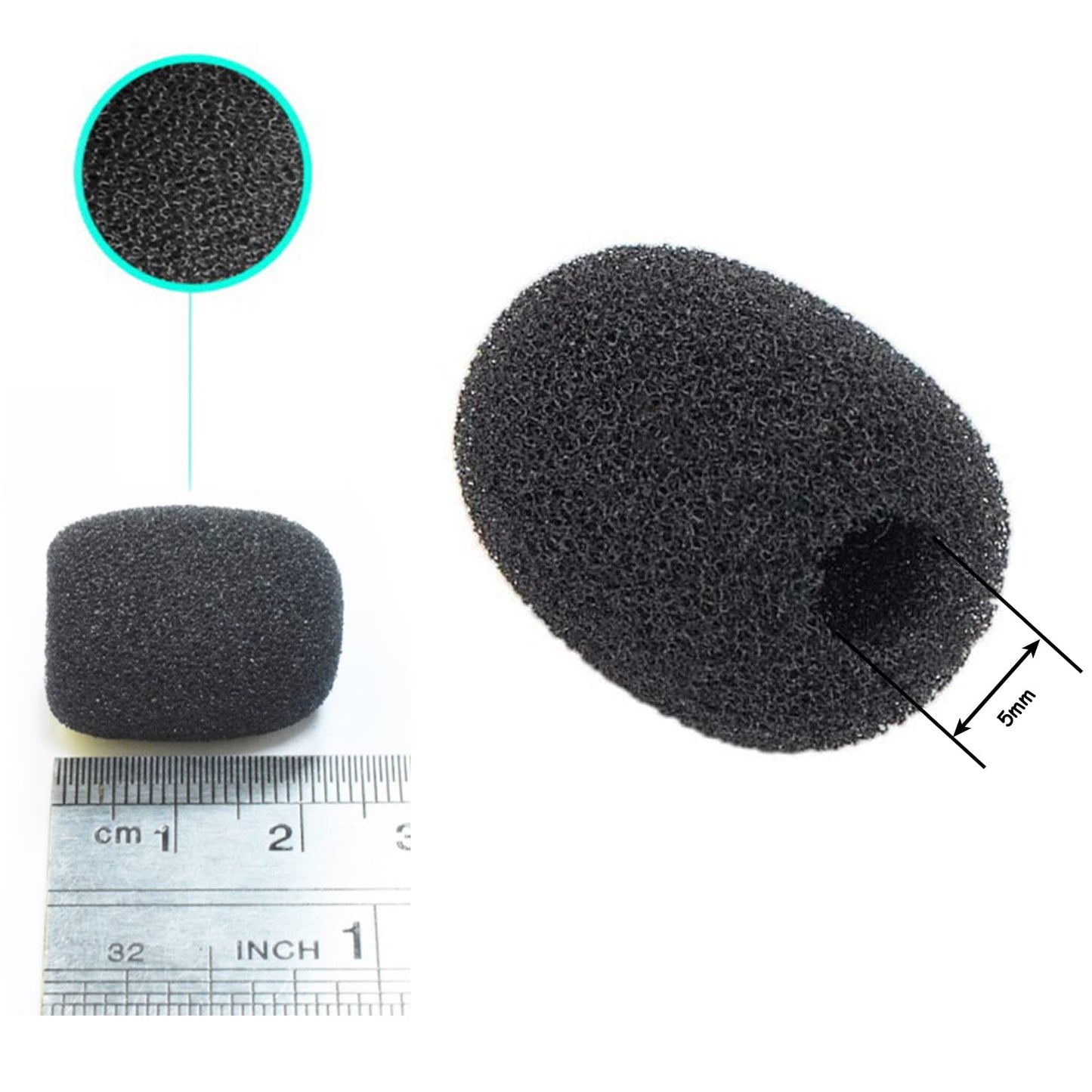 Luwigs 3pcs Lavalier Microphone Metal Tie Clips with 3pcs Lapel Mic Windscreen Foam Covers, Lapel Microphone Replacement Kit, Metal Lapel Mic Clips