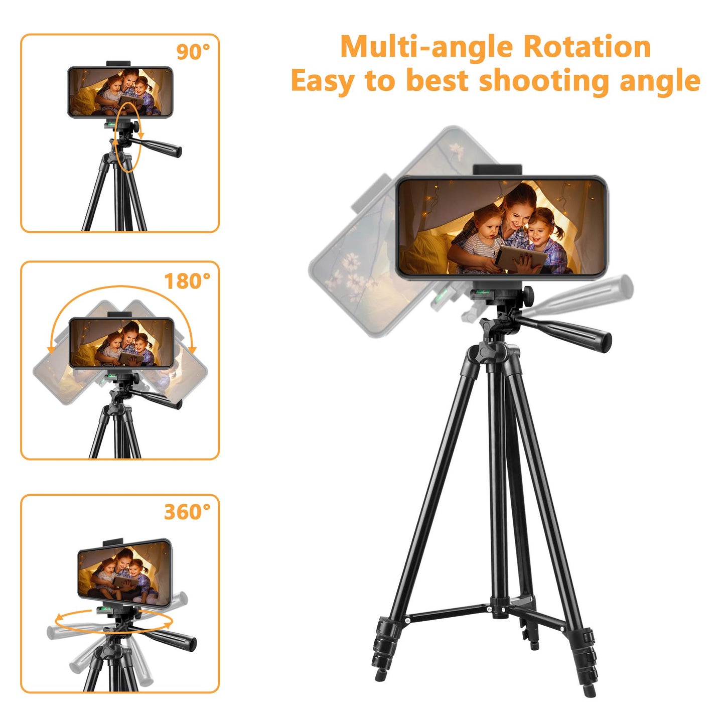 Phone Tripod, LINKCOOL 42 inches Portable Adjustable Cell Phone Tripod Stand with Phone Mount & Wireless Control Remote for iPhone/Android Smartphone