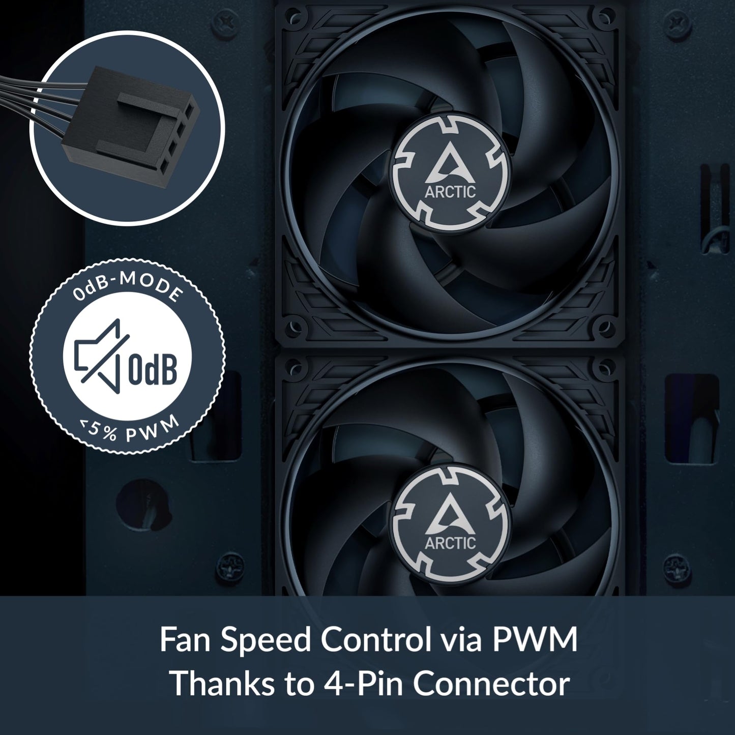 ARCTIC P9 Max - PC Fan, High-Performance 92 mm PWM case Fan, 450-4300 RPM, Optimized for Static Pressure, 0dB Mode - Black