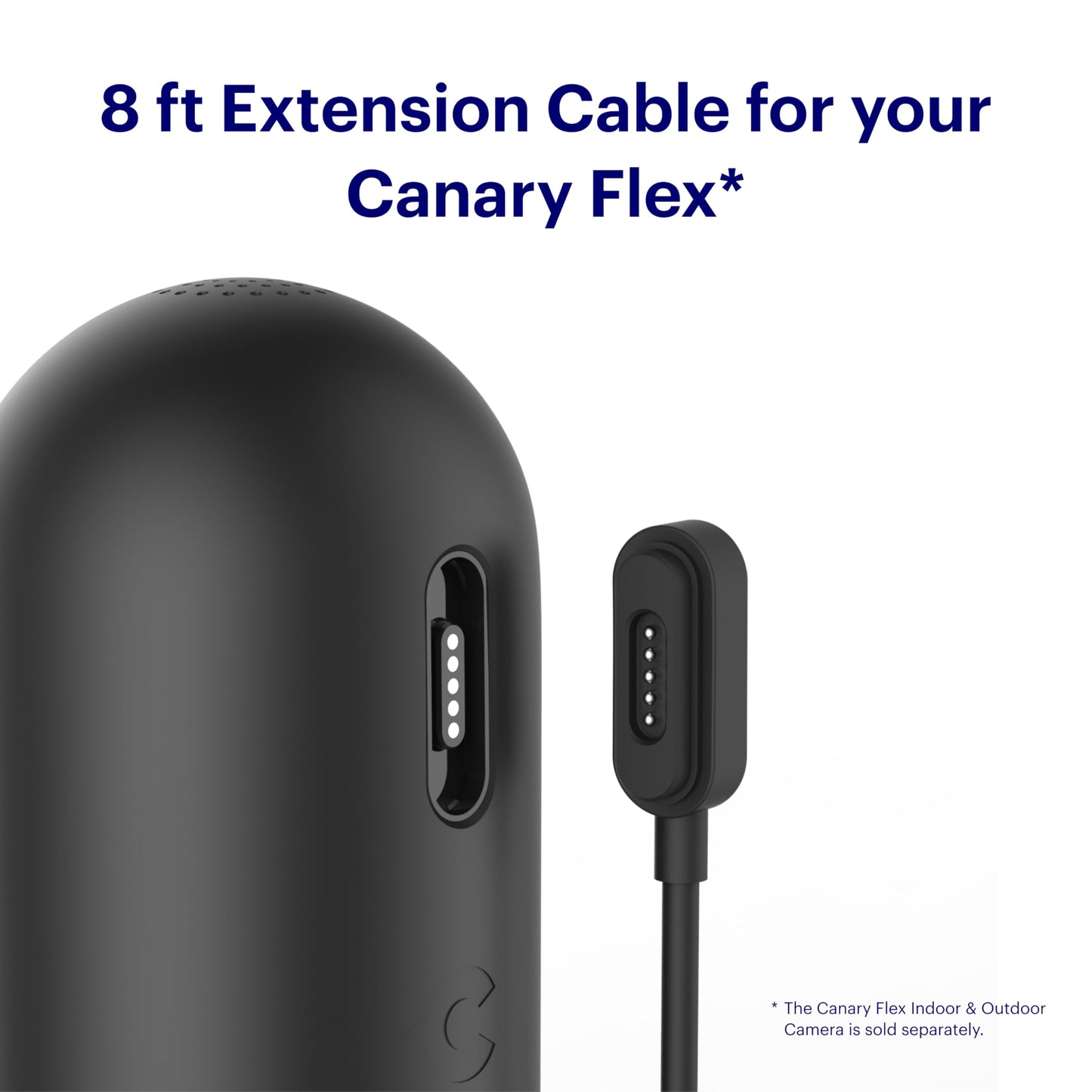 Canary Flex USB Cable Black - 8 ft (2.4 m) Length Outdoor Power Cable