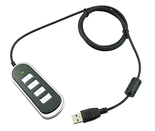 Adapter RJ9 Headset Desk Phone Connect To Coputer PC Laptop Mac Tablet Window Sofphones Devices Compatible With Plantronic Jabra Sennheiser Wireless