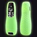 LEFXMOPHY Case for Logitech Wireless Presenter R400 Remote, Silicone Cover Glow in Dark - Lime Green