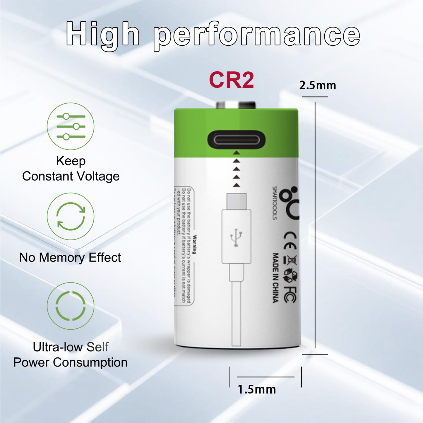 Lankoo 12pcs CR2 Battery CR15H270 CR15266 CR15270 CR2W Battery, USB/Type-C CR2 Rechargeable Batteries, High Capacity 3.7V 1100mWh 300mAh Cycle Times…