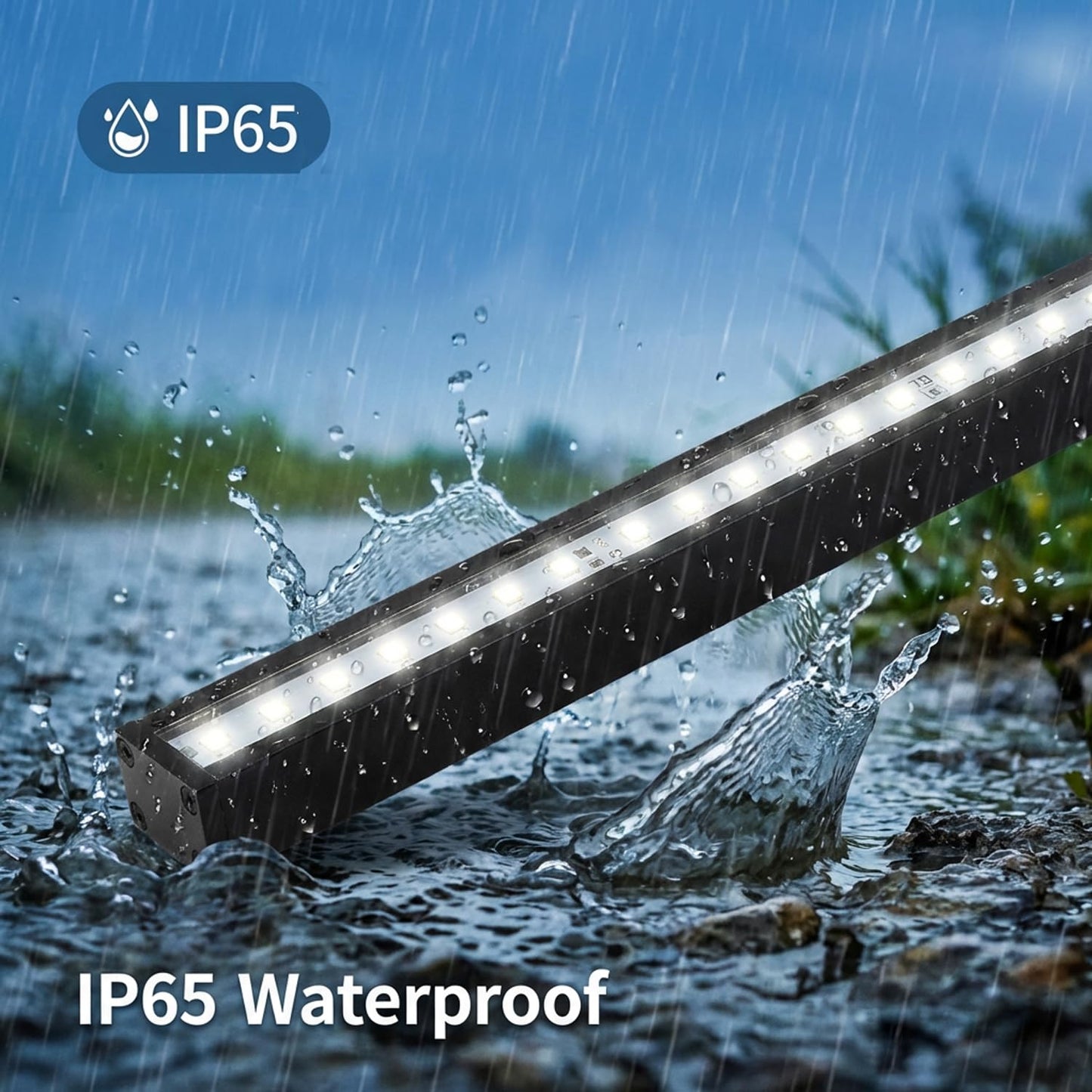 Vanlison 36W LED Wall Washer Light, 3.2ft/40 inch 3000K Warm White Linear Flood Light Bar, IP65 Waterproof Outdoor Lighting for Landscape, Garden