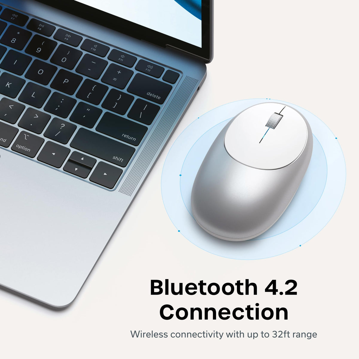 Satechi M1 Wireless Bluetooth Mouse, USB-C Rechargeable, Silver