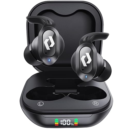 Bluetooth Earbuds Wireless Ear buds Wireless Charging Case Waterproof Headphones Built in Microphone Stereo Bass 64H Playback LED Power Display…