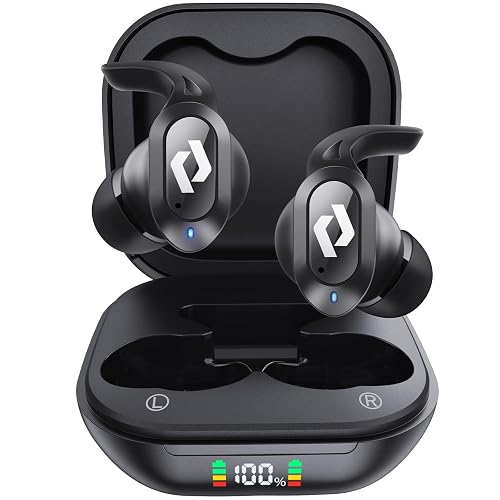 Bluetooth Earbuds Wireless Ear buds Wireless Charging Case Waterproof Headphones Built in Microphone Stereo Bass 64H Playback LED Power Display