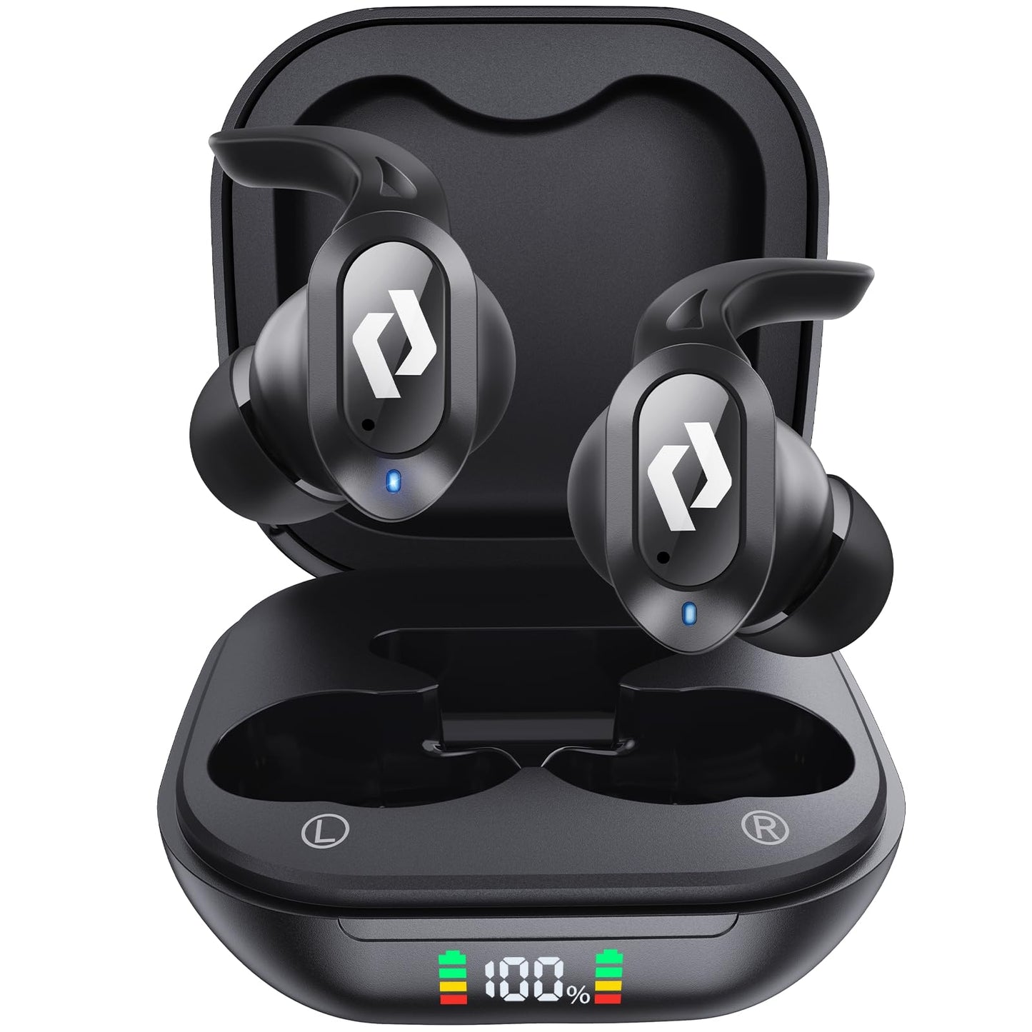 Bluetooth Earbuds Wireless Ear buds Wireless Charging Case Waterproof Headphones Built in Microphone Stereo Bass 64H Playback LED Power Display…
