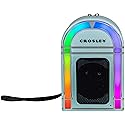 Crosley CR3046A-AB Mini Jukebox Portable Bluetooth Speaker with LED Lights and Microphone, Aqua Blue