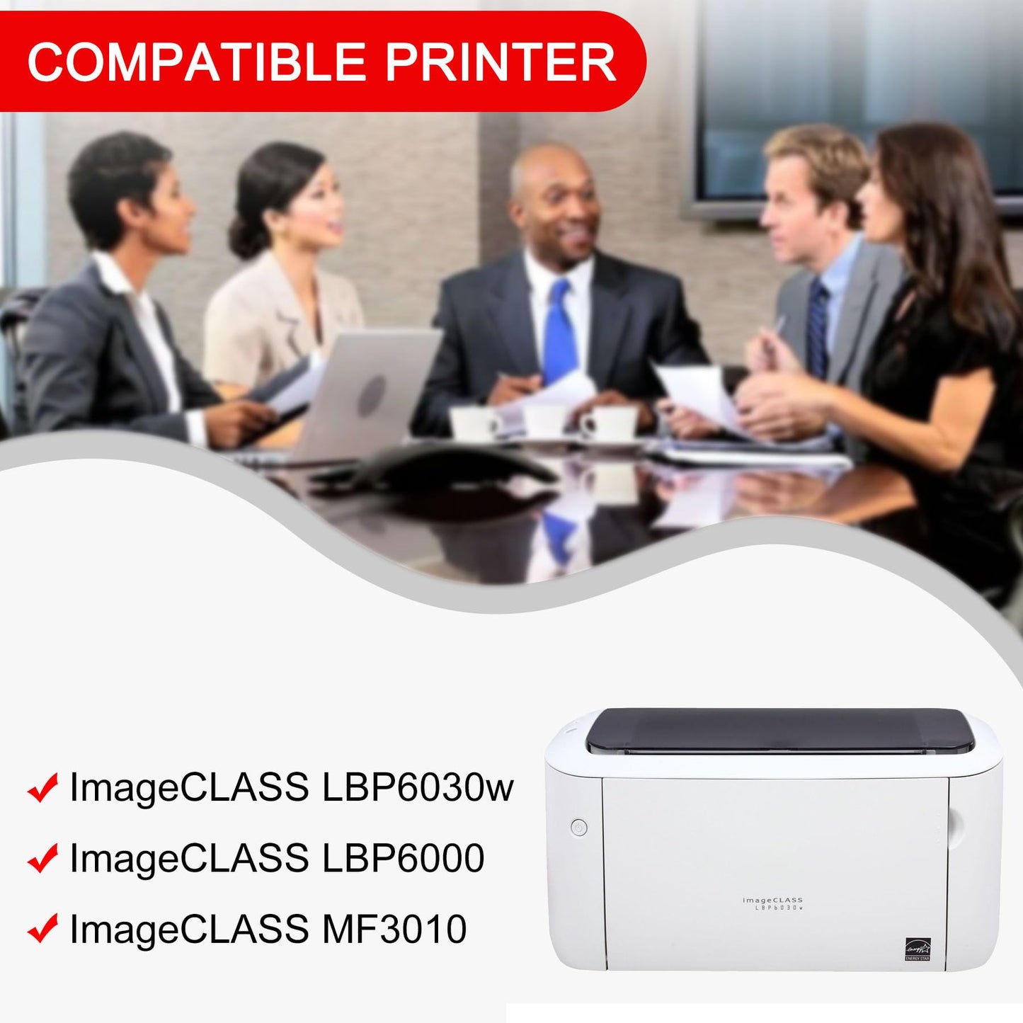 1-Pack 125 3484B001 Black Toner Cartridge High Yield Compatible CRG125 125 Replacement for Canon CRG125 125 for ImageCLASS LBP6030w LBP6000 MF3010