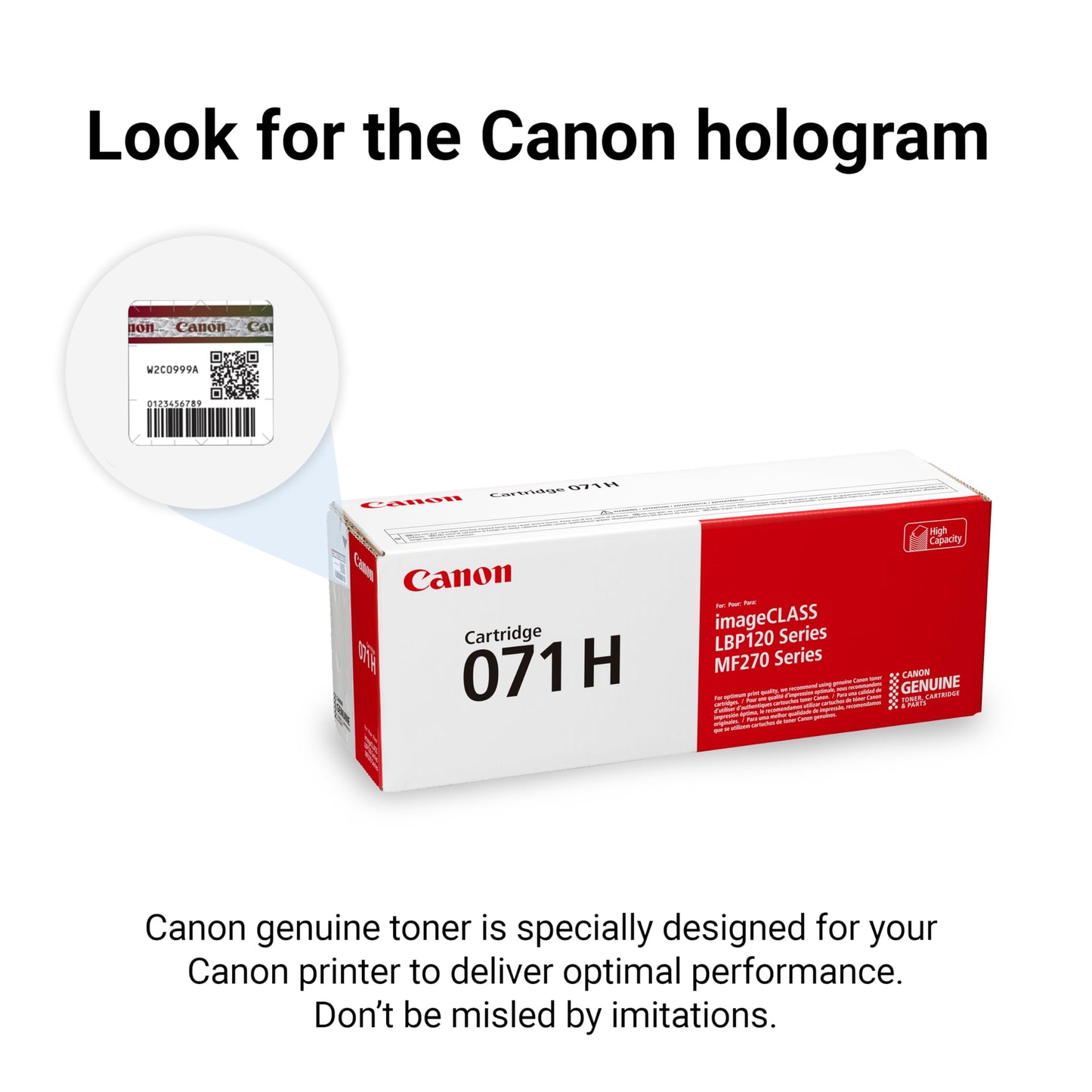 Canon Genuine 071 Black Toner Cartridge High Capacity Compatible with LBP122dw, MF272dw, MF273dw, MF275dw