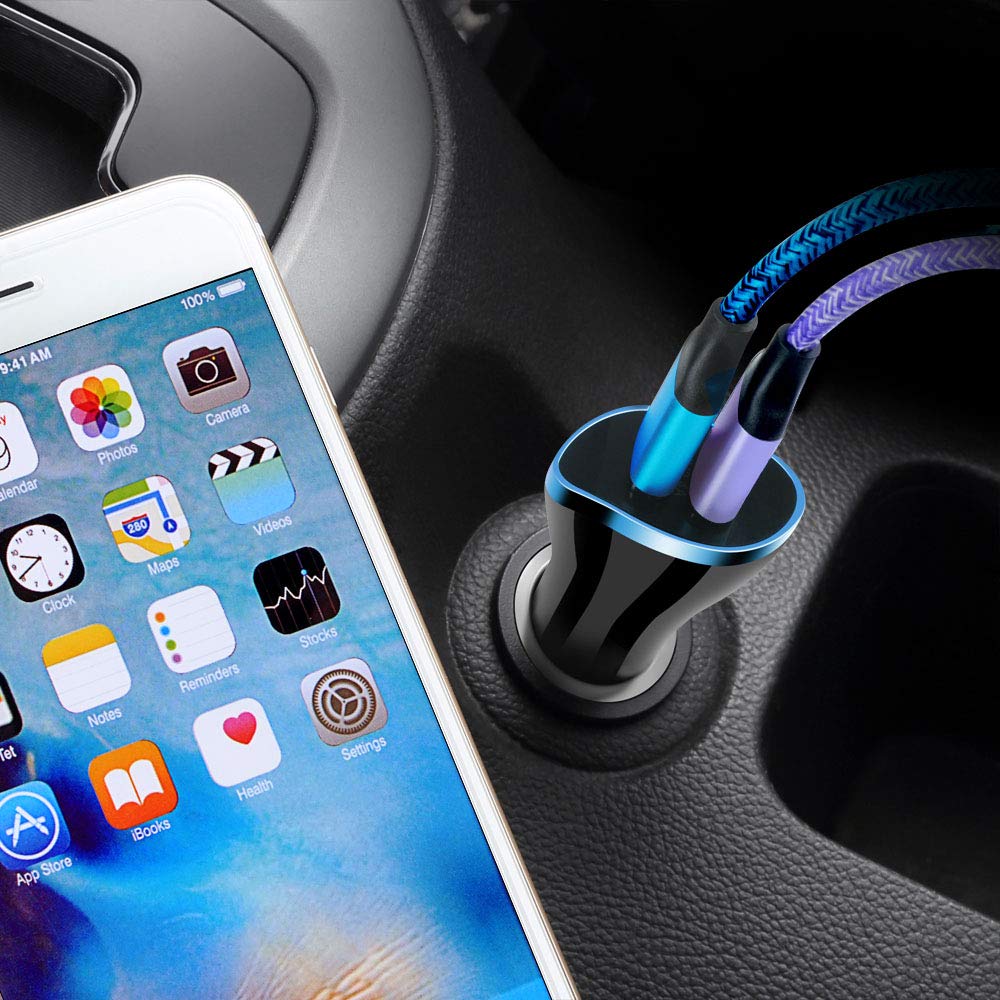 Android Charger Micro USB Cable 2 Pack 6ft Long Braided Cords Fast Charging Compatible for Samsung Galaxy S7 S6 Edge/Active, J8 J7 J3 V, Moto E5 G5 G6