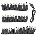 34pcs Universal Laptop Notebook Input DC Plug Set Jack Tips with DC 5V to 12V Step-up Cord WiFi to Powerbank Cable Connector USB Cable Boost Converter
