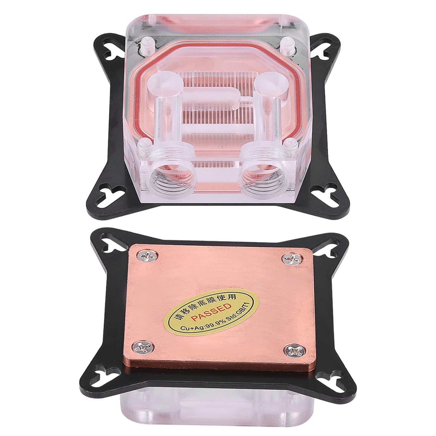 GPU Water Block Water Cooling Cooler Base, Copper POM Metal Water Cooling System Parts Kits for DIY PC with Waterway Component