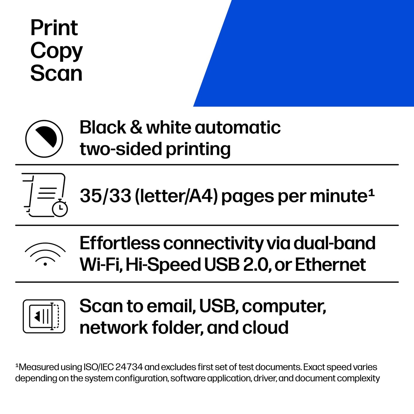 HP LaserJet Pro MFP 3101sdw Wireless Black and White All-in-One Laser Printer, Office Printer, Duplex, Best-for-Small Teams (9D2X4F)