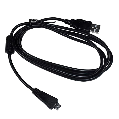 HQRP USB Data Cable Cord Compatible with Sony Cyber-Shot DSC-WX30, DSC-WX10, DSC-WX9, DSC-WX7, DSC-WX5 Digital Camera Coaster