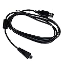 HQRP USB Data Cable Cord Compatible with Sony Cyber-Shot DSC-WX30, DSC-WX10, DSC-WX9, DSC-WX7, DSC-WX5 Digital Camera Coaster
