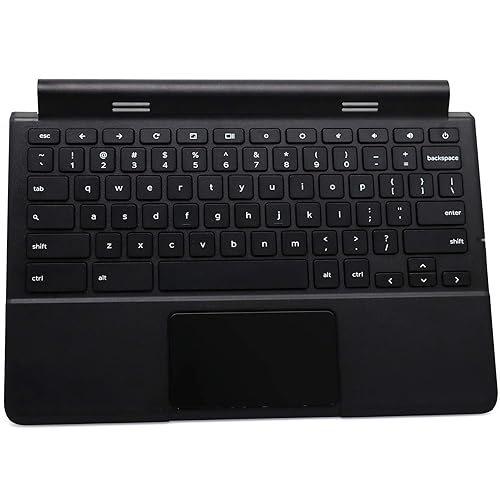 Deal4GO Top Cover Upper Case Palmrest TouchPad w/Keyboard Replacement for Dell Chromebook 11 3120 P22T 38ZM8TWI80 0RHFXP RHFXP 0R36YR R36YR Black