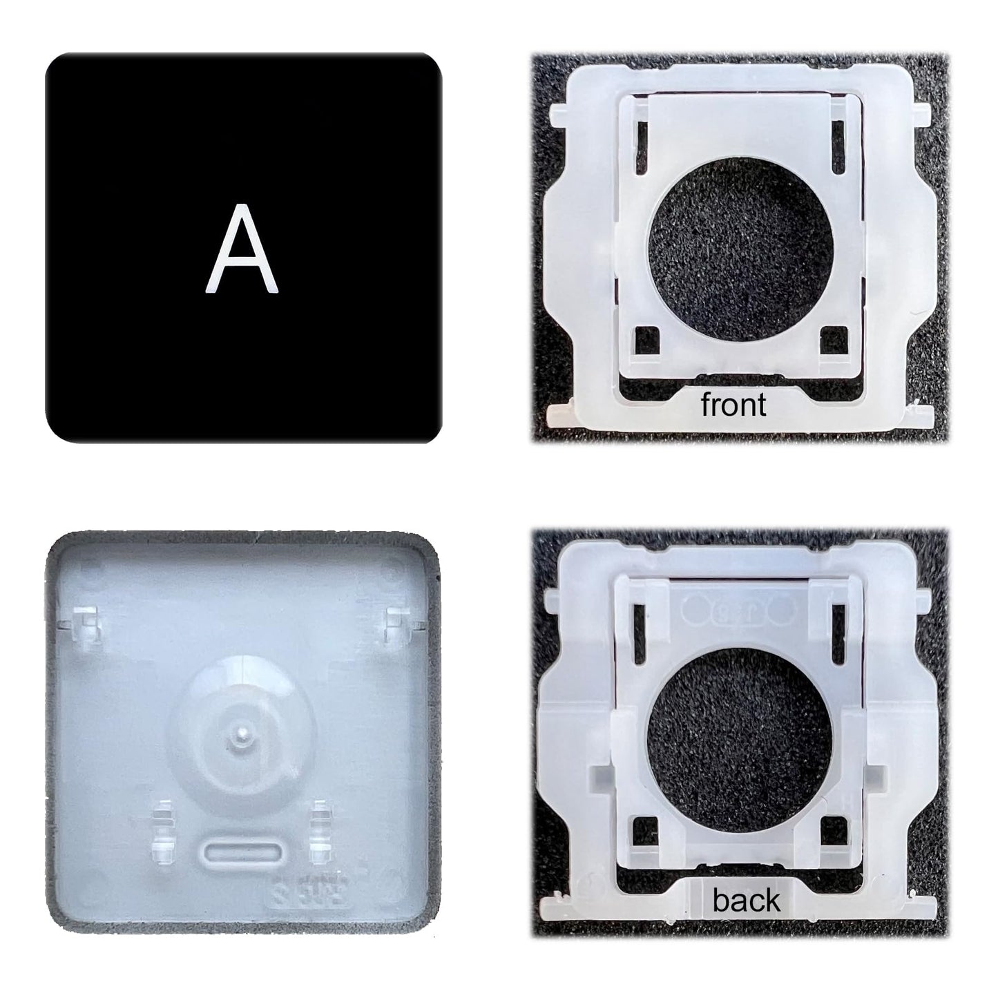 Dolphin.dyl Replacement Individual Key Cap with Hinge for (M1 M2) MacBook Pro A2141 A2251 A2289 A2338 A2442 A2485 MacBook Air A2179 A2337 A2681 (A