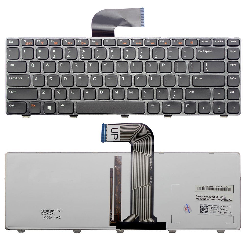 New US Layout Laptop Backlit Keyboard Replacement for Dell 0V7JCY 90.4ID07.S01 AER01U00020 AER01U00220 AEV08U01010 NSK-DX0BQ NSK-DX2BQ 01 V119525BS1