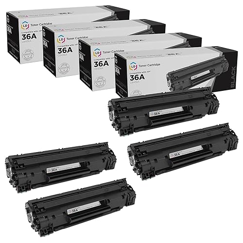 LD Products Compatible Toner Cartridge Replacement for (4-Pack, Black) HP 36A CB436A for use in LaserJet Printers M1522n MFP, M1522nf MFP, P1505