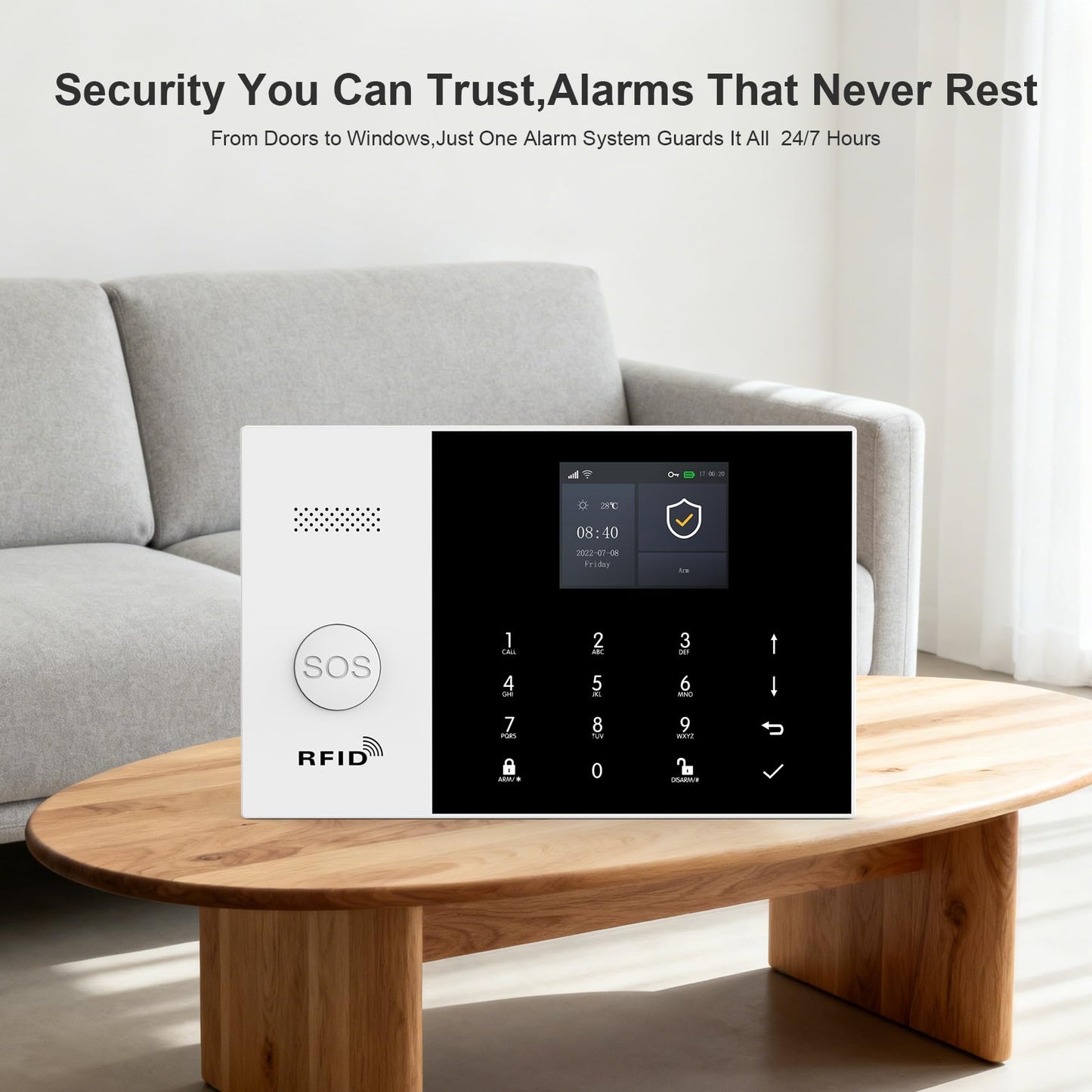 PGST Wireless Alarm System,WIFI/4G Home Security Systems with DIY Expandable Door and Motion Sensor,Tuya APP Instant Alerts,Compatible