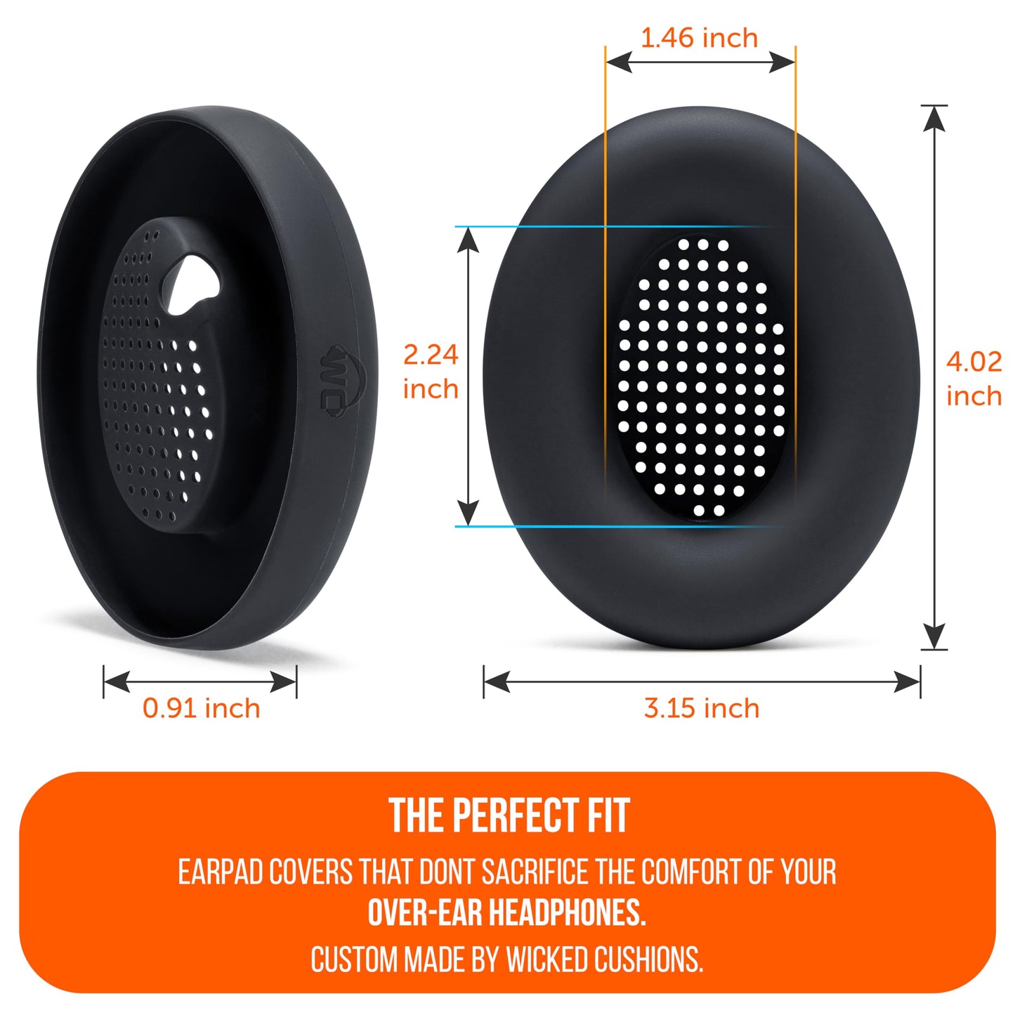 WC SweatZ XM4 - Patented Protective Earpad Sweat Covers for Sony WH1000XM4 by WC | Silicone Ear Covers for Sony WH-1000XM4 Headphones | Sweatproof