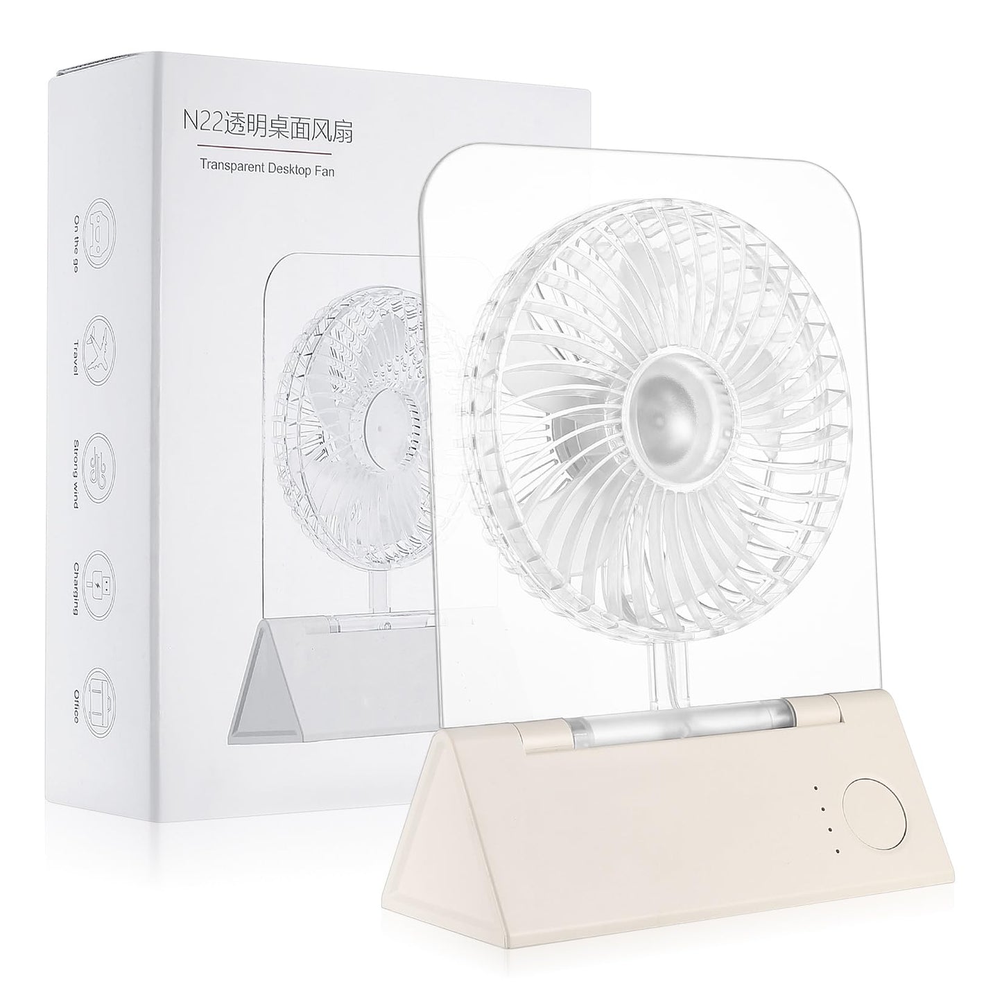7 Led Color Cruise-Approved Magnetic Fan Compact Powerful Quiet Stateroom Fan for Ultimate Comfort on Board Travel Portable (white)