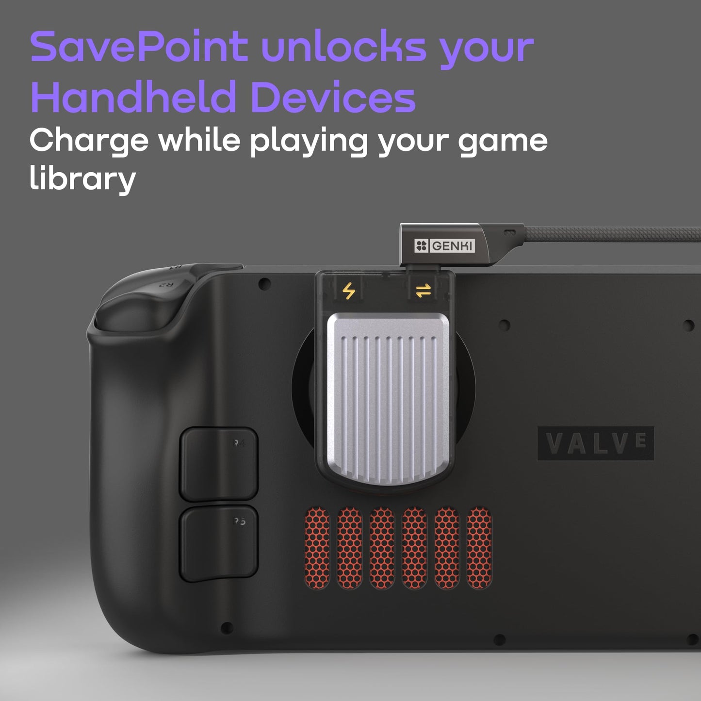 GENKI SavePoint Mini Gaming SSD Enclosure, Portable Console M.2 2230 NVMe Enclosure Case, MagSafe Compatible, Capacitor, 100W Passthrough, 10Gbps