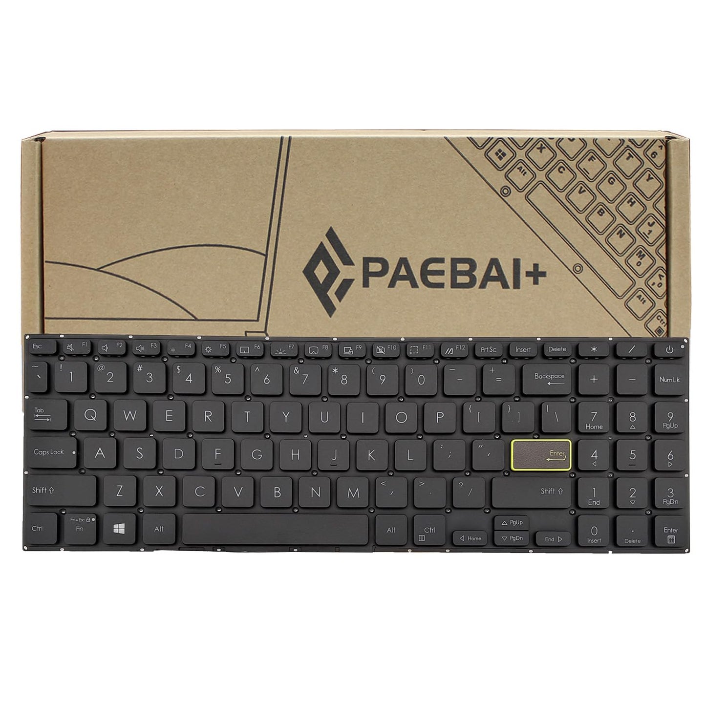 PAEBAI+ Replacement Laptop Keyboard Backlit for ASUS VivoBook E510M E510MA L510M L510MA S533 S533E S533EA S533F X521 X521EA X521EQ X521FA X521FL