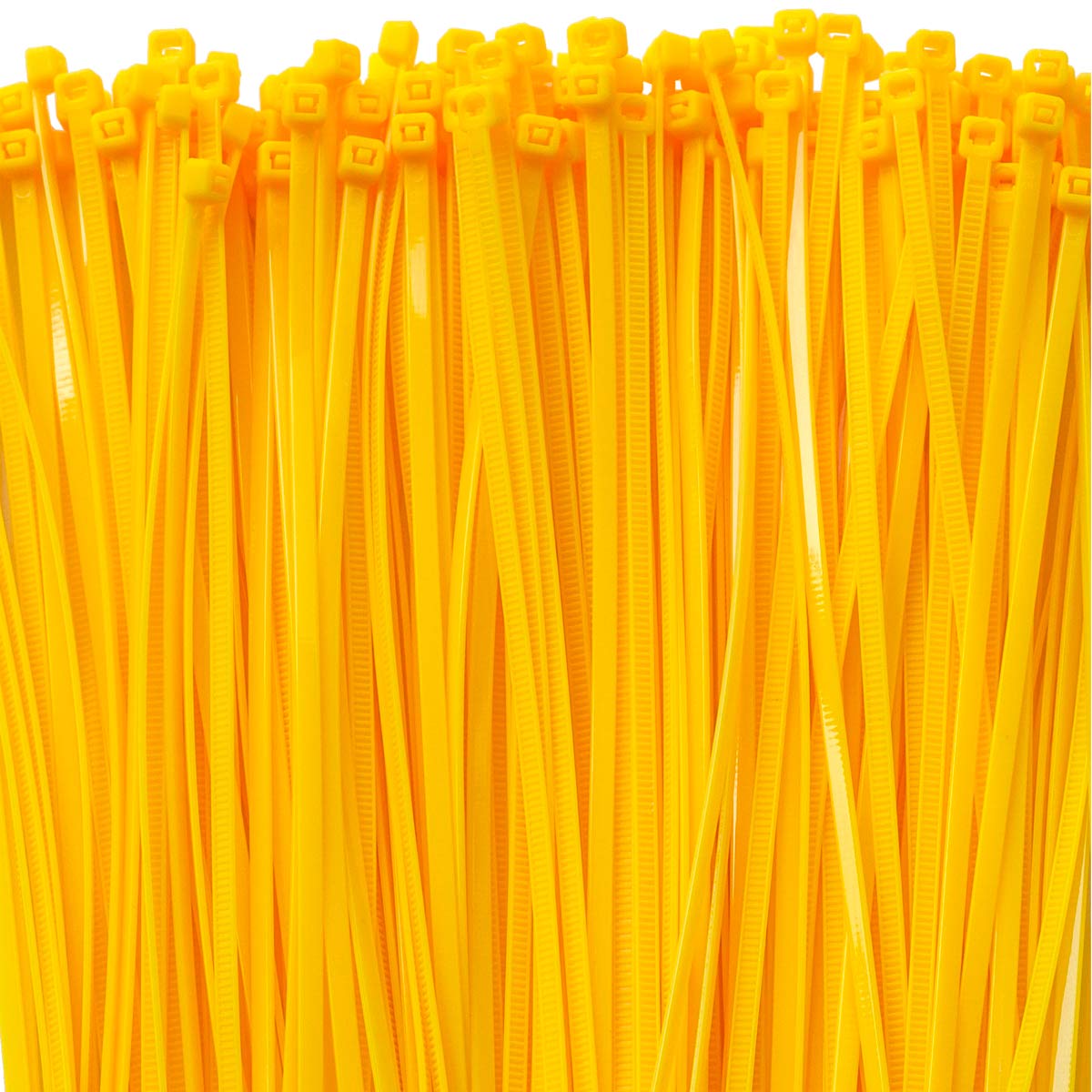 8 Inch Clear Zip Ties (Tying Length 6.7"), 300pcs Nylon Cable Ties,Heavy Duty Cord Strap YELLOW