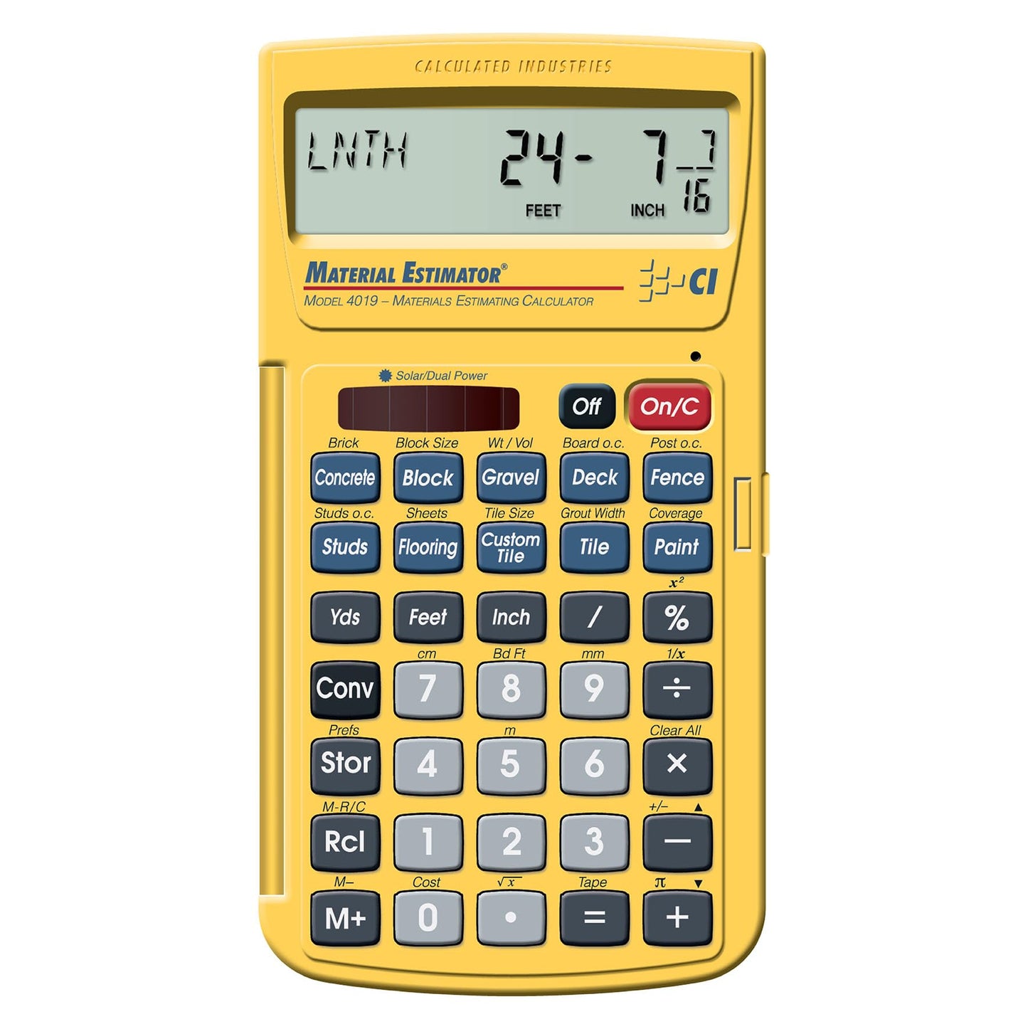 Calculated Industries 4019 Material Estimator Calculator | Finds Project Building Material Costs for DIY’s, Contractors, Tradesmen, Handymen
